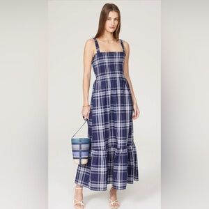 Hill House Plaid Anjuli Nap Dress NWT size XS Navy